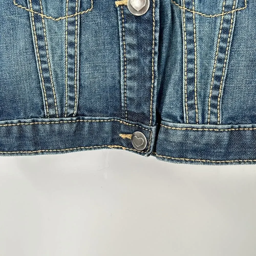Place Infant Girl Blue Denim Snap Jacket Size 6-9 Months